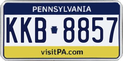PA license plate KKB8857