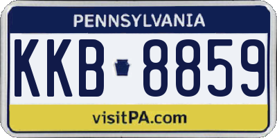 PA license plate KKB8859