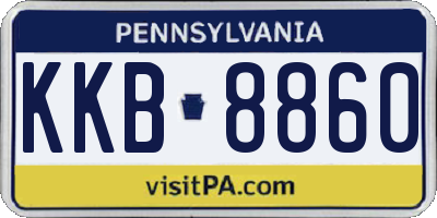 PA license plate KKB8860