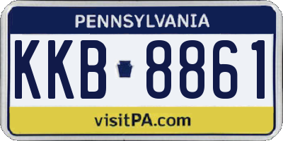 PA license plate KKB8861