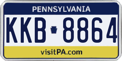 PA license plate KKB8864