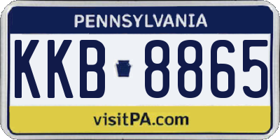PA license plate KKB8865