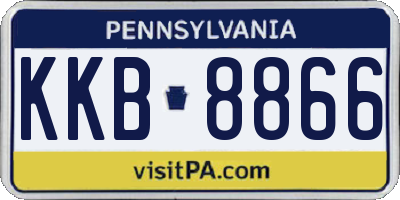 PA license plate KKB8866
