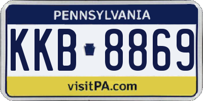PA license plate KKB8869