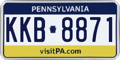 PA license plate KKB8871