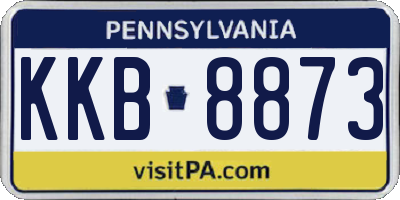 PA license plate KKB8873