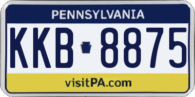 PA license plate KKB8875