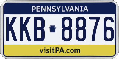 PA license plate KKB8876