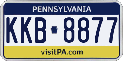 PA license plate KKB8877