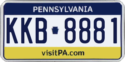 PA license plate KKB8881