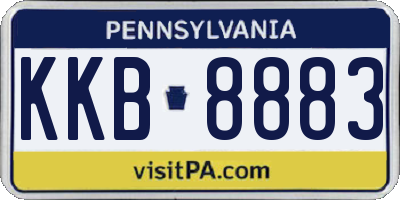 PA license plate KKB8883