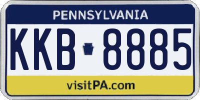 PA license plate KKB8885