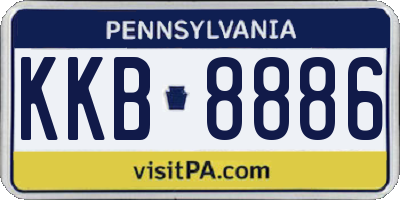 PA license plate KKB8886