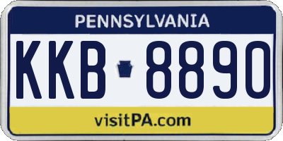 PA license plate KKB8890