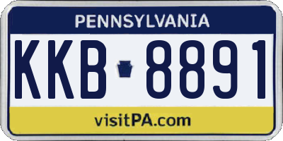 PA license plate KKB8891