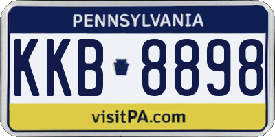 PA license plate KKB8898