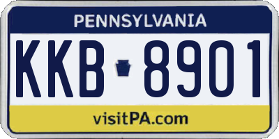 PA license plate KKB8901