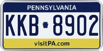 PA license plate KKB8902