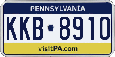 PA license plate KKB8910