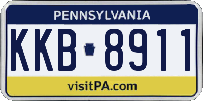 PA license plate KKB8911