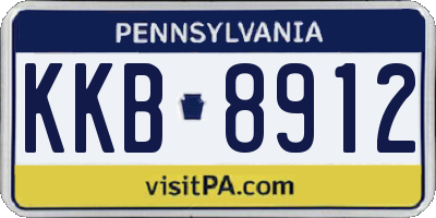 PA license plate KKB8912