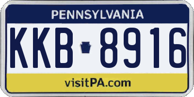 PA license plate KKB8916