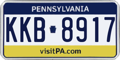 PA license plate KKB8917
