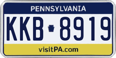 PA license plate KKB8919