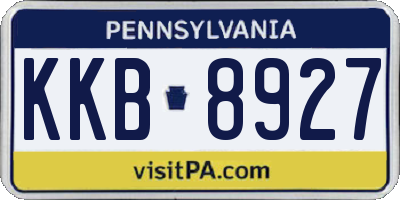 PA license plate KKB8927
