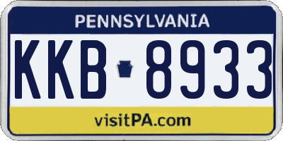 PA license plate KKB8933