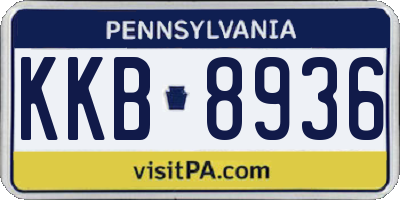 PA license plate KKB8936