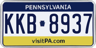 PA license plate KKB8937