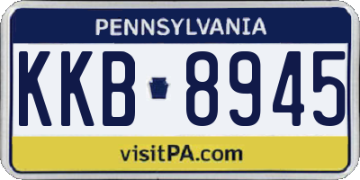 PA license plate KKB8945