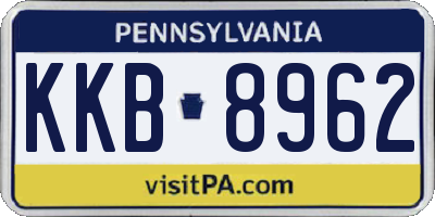 PA license plate KKB8962