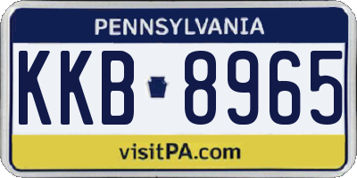PA license plate KKB8965