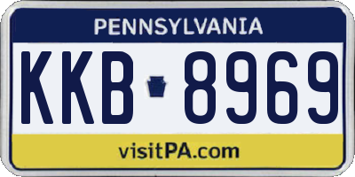 PA license plate KKB8969