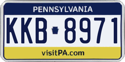 PA license plate KKB8971