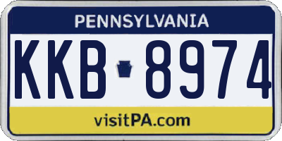 PA license plate KKB8974