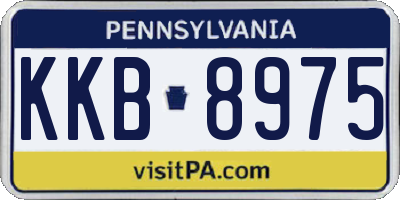 PA license plate KKB8975