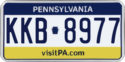 PA license plate KKB8977