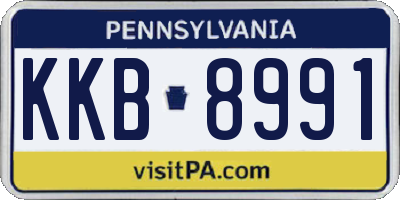 PA license plate KKB8991