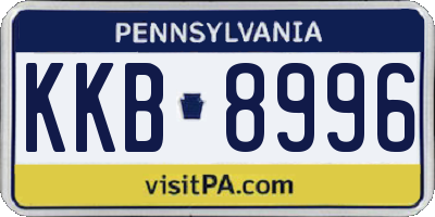 PA license plate KKB8996