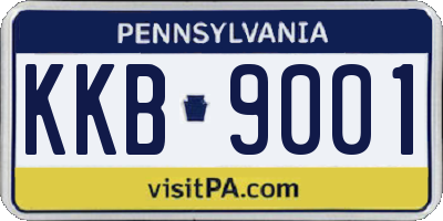 PA license plate KKB9001