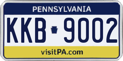 PA license plate KKB9002