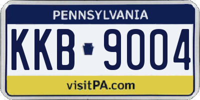 PA license plate KKB9004