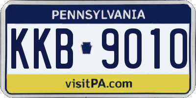 PA license plate KKB9010