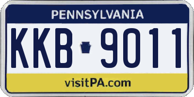 PA license plate KKB9011