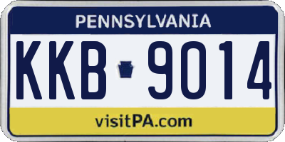 PA license plate KKB9014