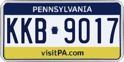 PA license plate KKB9017