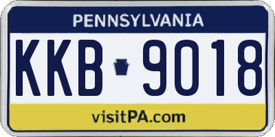 PA license plate KKB9018